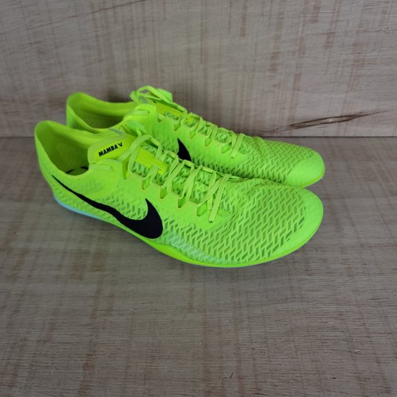 Nike Racing Zoom Mamba V Spikes Shoes Track and Field Volt Green Men’s 13 - Picture 5 of 10